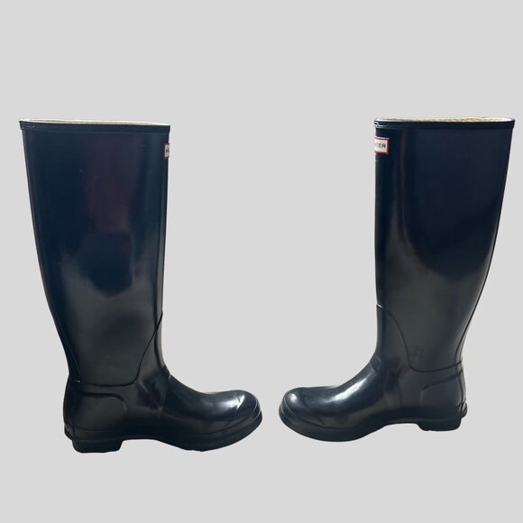 Hunter Original Gloss Tall Black Rain Boots – Size 7 (US) - Picture 5 of 10
